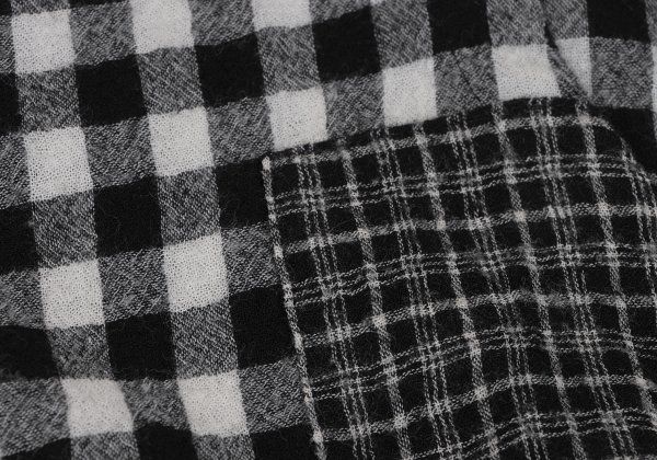 タオtao ウールポリチェックパターン切替ワンピース