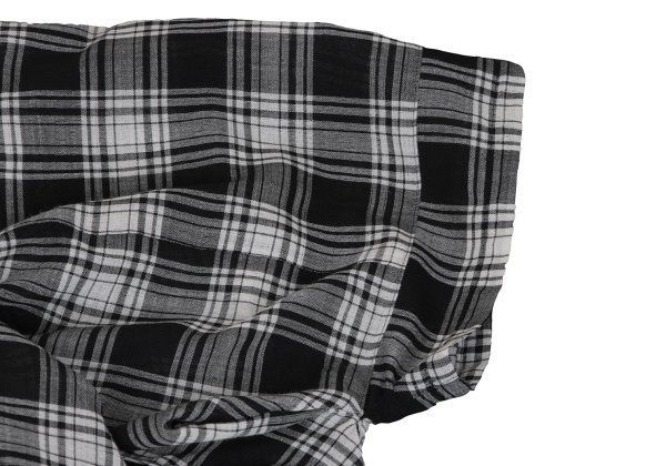 ウールナイロンリボンデザインタータンチェックワンピース