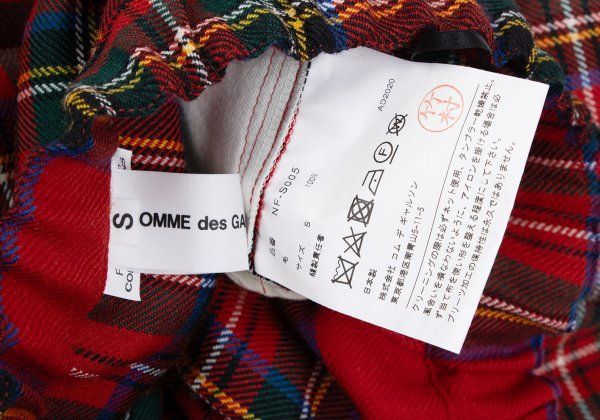 コムデギャルソンガール タータンチェック プリーツスカート BLACK COMME des GARCONS ブラックコムデギャルソン 23AW タータン