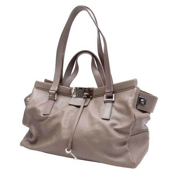 ジミーチュウJIMMY CHOO 2 wayレザーバッグ モカ