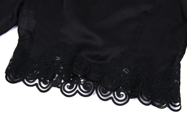 クリスチャンディオールChristian Dior レース切替シルクブラウス 黒11