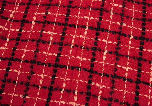 クリスチャンディオールChristian Dior ウール混ステッチチェック