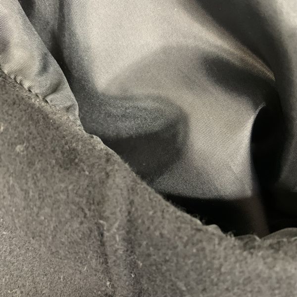  ダナキャランニューヨーク Donna Karan DKNY フーデットコート 長袖 ミドル丈 フード付き袖裏付き 黒 毛 アンゴラ 4 レディース H 5 Z 065 ロングコート ジャケット アウター