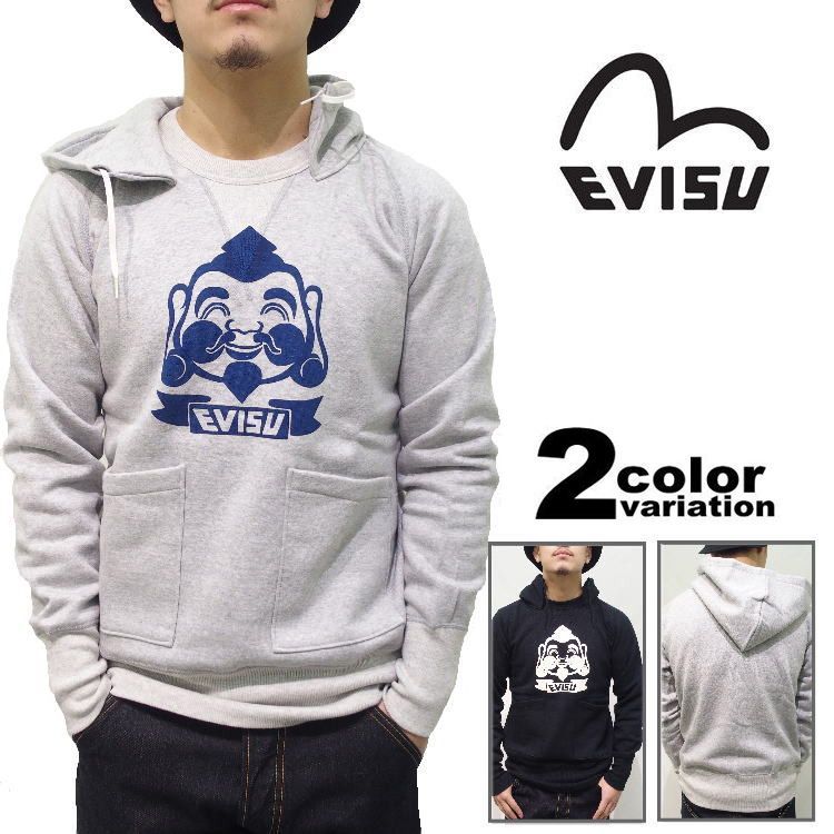 EVISU エヴィス パーカー プルオーバー フェイスマーク / HOOD “GOD