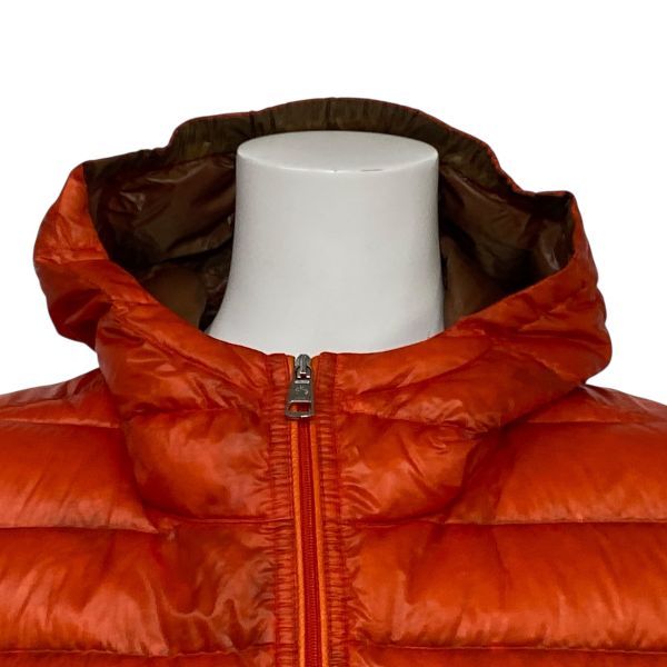 モンクレール MONCLER ダウンベスト パトリックジレット ジレ ノースリーブ フード フェザー オレンジ 4 M 9号 レディース S 5 Y 482