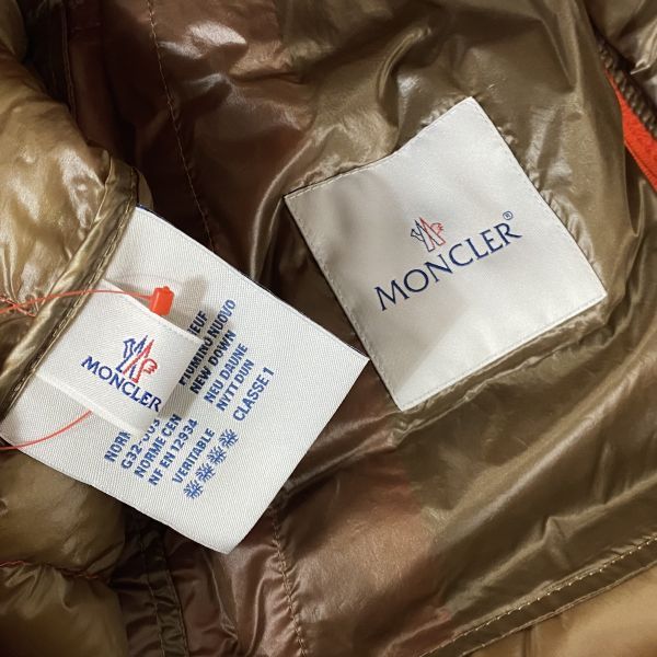  モンクレール MONCLER ダウンベスト パトリックジレット ジレ ノースリーブ フード フェザー オレンジ 4 M 9号 レディース S 5 Y 482 ダウンベスト キルティングベスト ジャケット アウター