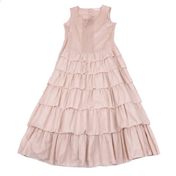 ピンクハウスPINK HOUSE フリル切替ノースリーブワンピース ピンクM位