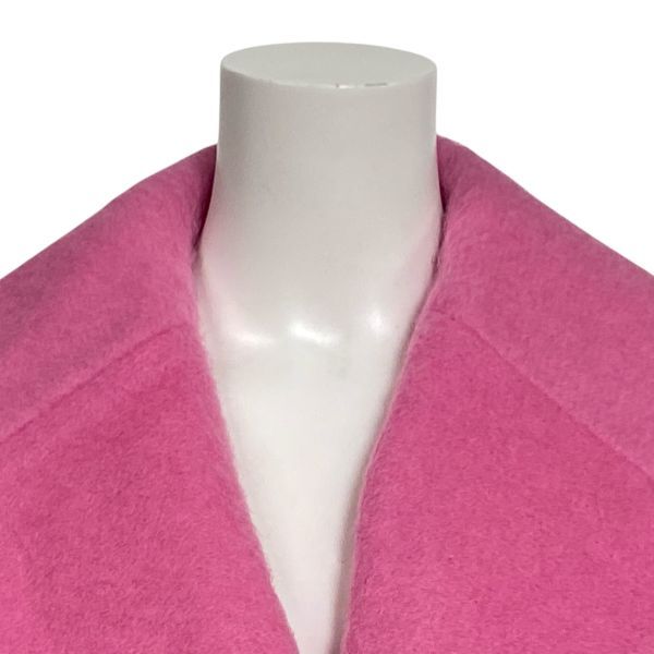 マーブリー Marblee テーラードコート 長袖 ミドル丈 ダブルブレスト オーバーサイズ ピンク ウール混 S 7号 レディース 5 Y 484