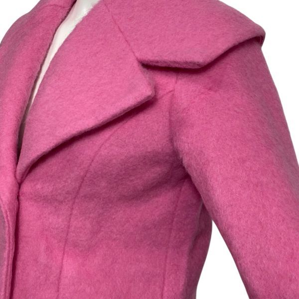  マーブリー Marblee テーラードコート 長袖 ミドル丈 ダブルブレスト オーバーサイズ ピンク ウール混 S 7号 レディース 5 Y 484 その他 ジャケット アウター