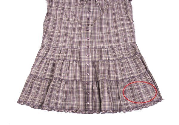 HOUSE オーバーチェックフリルブラウスチュニック