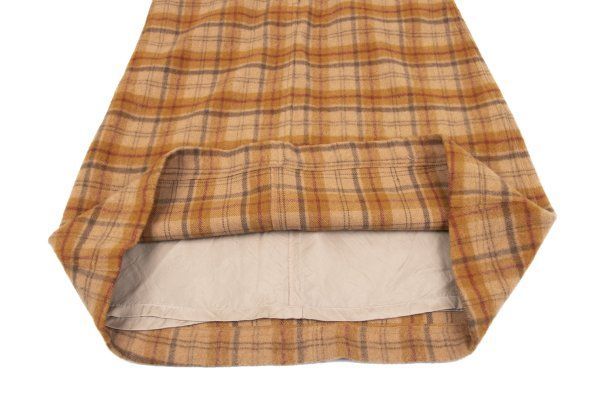 ウール混ポケットデザインチェックオーバーオールワンピース