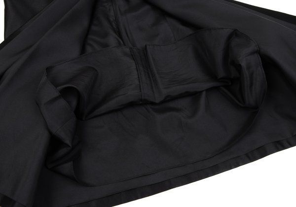  ヴィヴィアンタムVIVIENNETAM メッシュ切替文字パッチシルク半袖チュニック 黒 ワンピース マタニティ