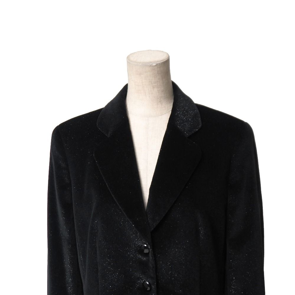  ESCADA エスカーダ テーラードジャケット サイズ38 ラメ スエード ブレザー シングルジャケット 3Ｂ ブランド古着 RA 6911 テーラードジャケット ジャケット アウター