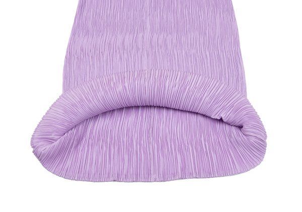 クレーププリーツノースリーブワンピース 薄紫4