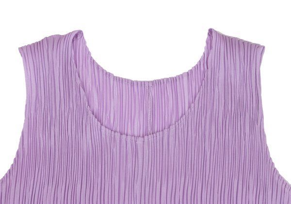  プリーツプリーズPLEATS PLEASE クレーププリーツノースリーブワンピース 薄紫4 ワンピース マタニティ