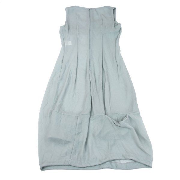 ポリタックポケットノースリーブワンピース グレーブルーM