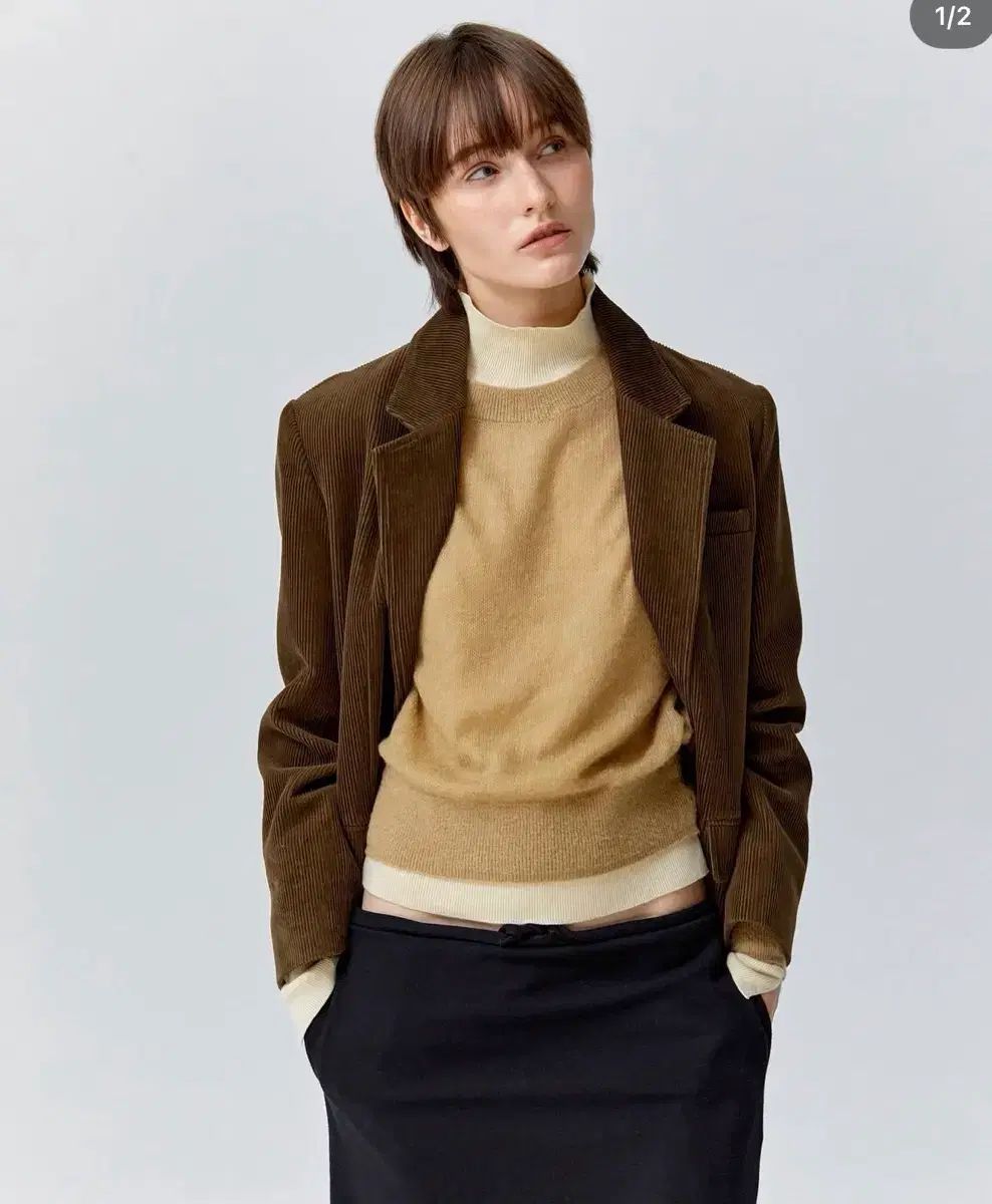 SUAMAR コーデュロイ ジャケット ブラウン