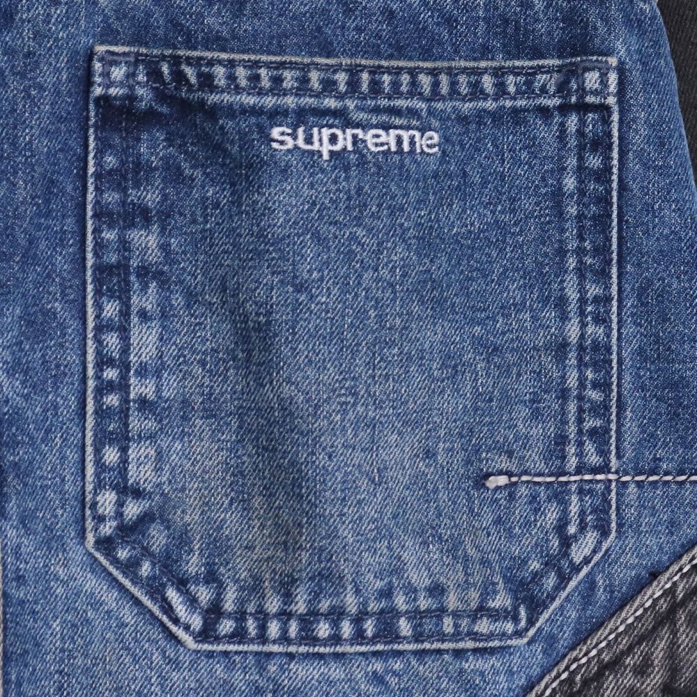 SUPREME 2-Tone Paneled Denim Jacket Lサイズ グレー - メルカリ