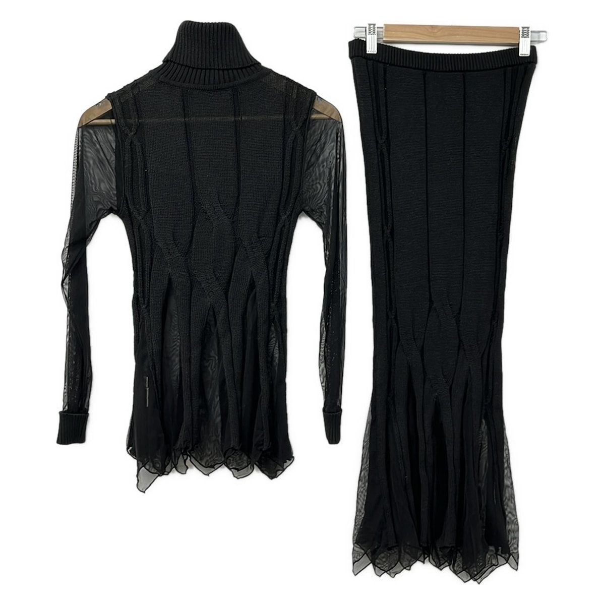 SPECCHIO スペッチオ スカートセットアップ レディース - 黒 シースルー