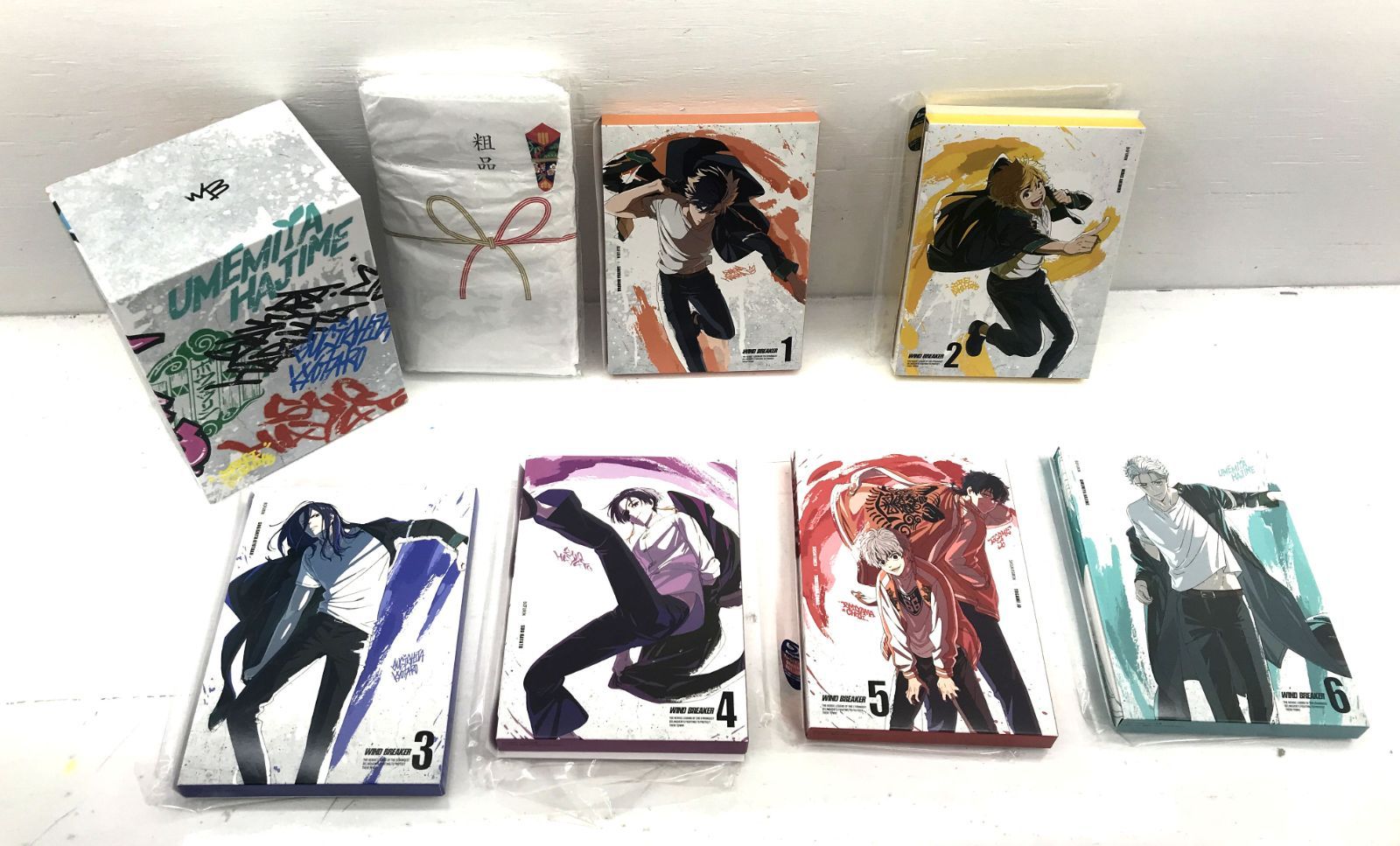 盛岡17-0064 アニメBlu-ray Disc WIND BREAKER 完全生産 版 全6巻セット 全巻収納BOX付 タオル付 60