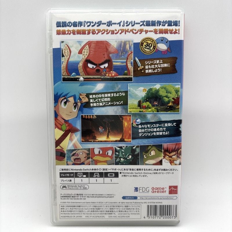 動作品 希少 レア Switch モンスターボーイ 呪われた王国 MONSTER BOY