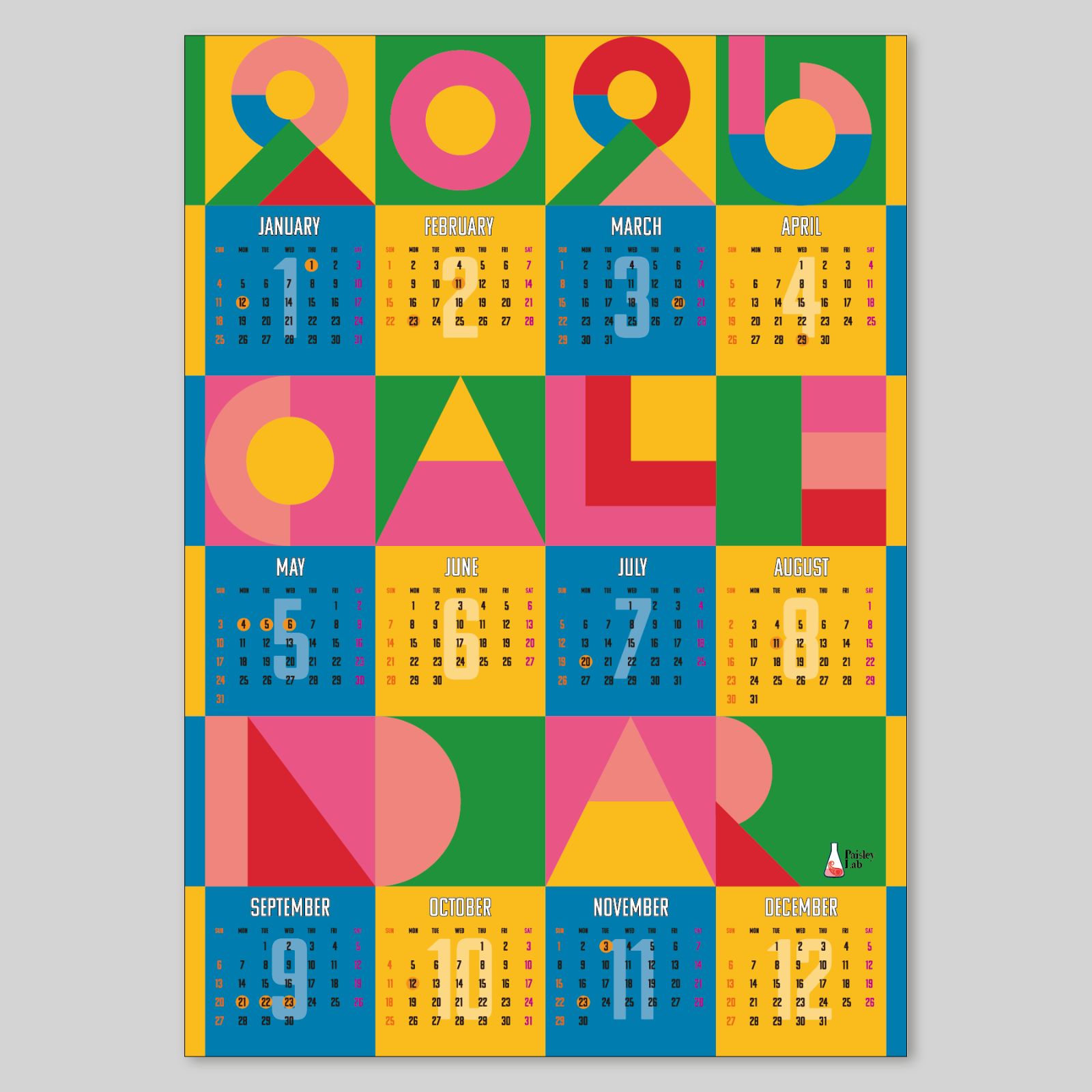 アートポスターカレンダー 商品名：『スクエアシンキングA(L)』 - メルカリ