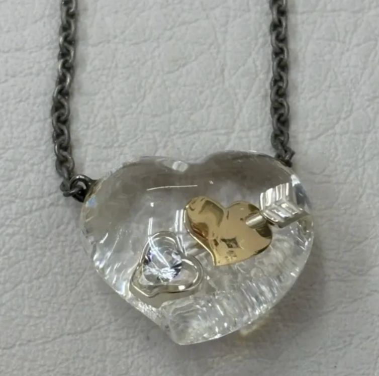 未使用　スタージュエリー　K18　シルバー925　ハート　ネックレス　証明書付き N 値下げ中【ヴィンテージ】STAR JEWELRY スタージュエリー SIL 925