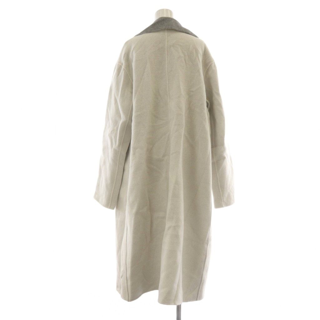 ブランベール blancvert コート ロング ウール 38 アイボリー /AU