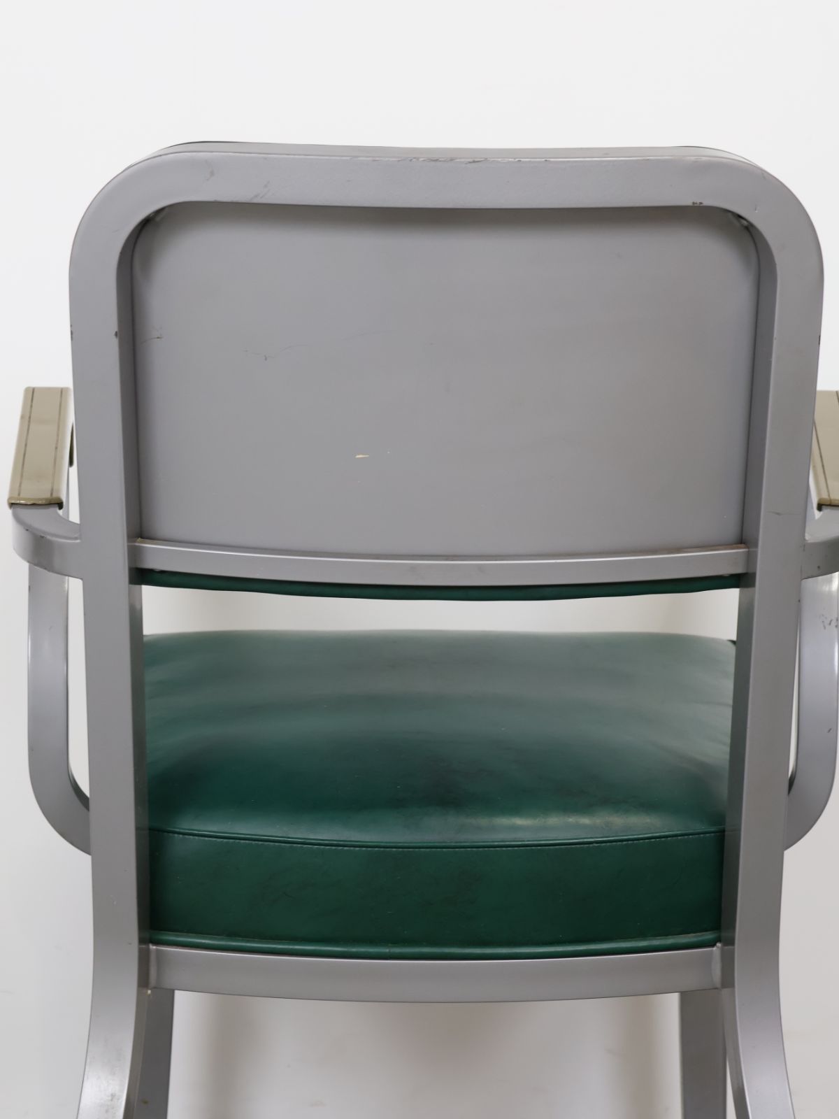 グリーンビニールレザー アームチェア