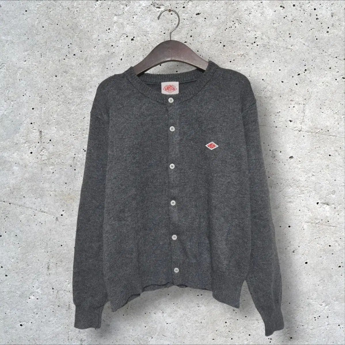 ダントン クルーネック ニット カーディガン チャコール 95 M
