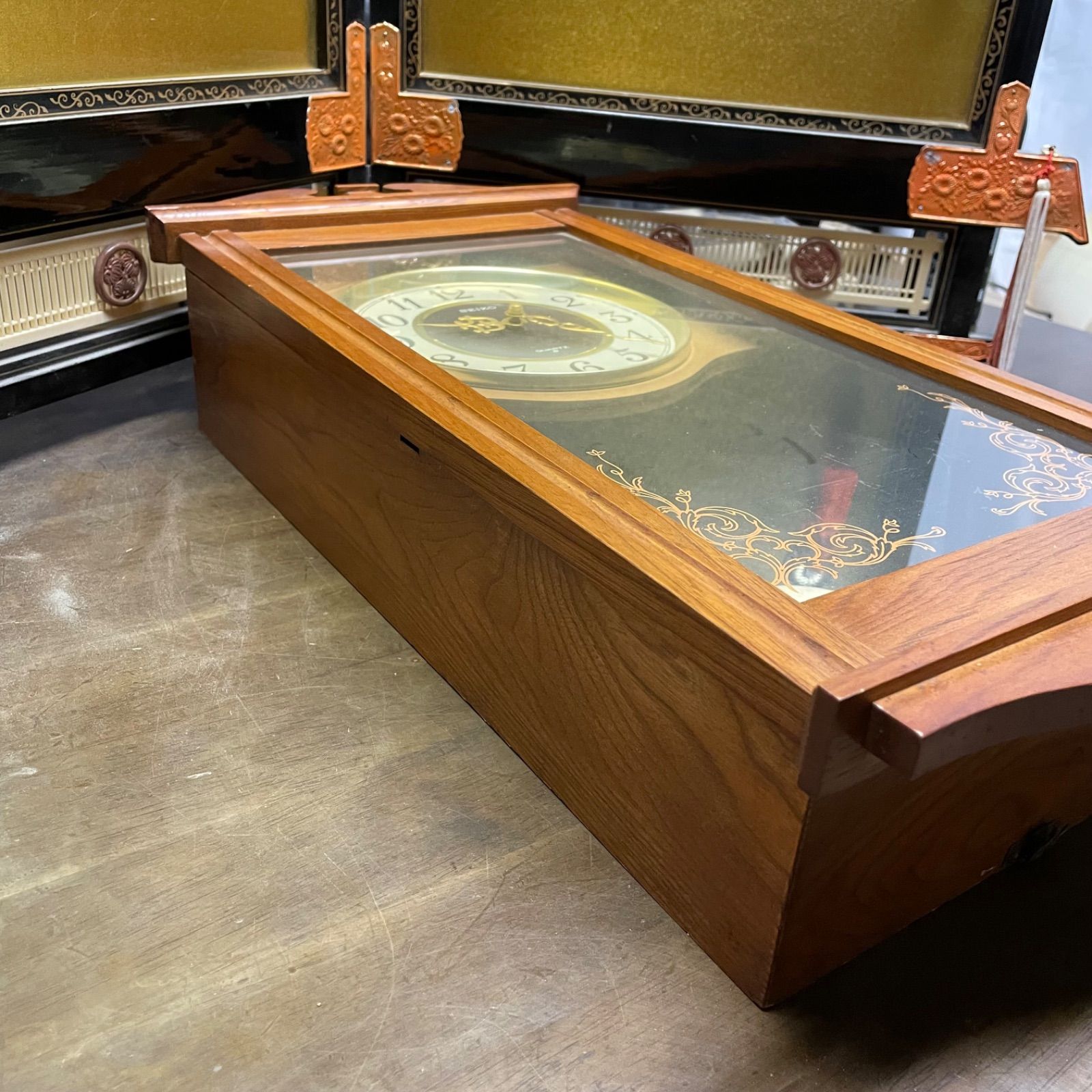 セイコー SEIKO PQ810B 振り子時計 柱時計 掛け時計 アンティーク 昭和