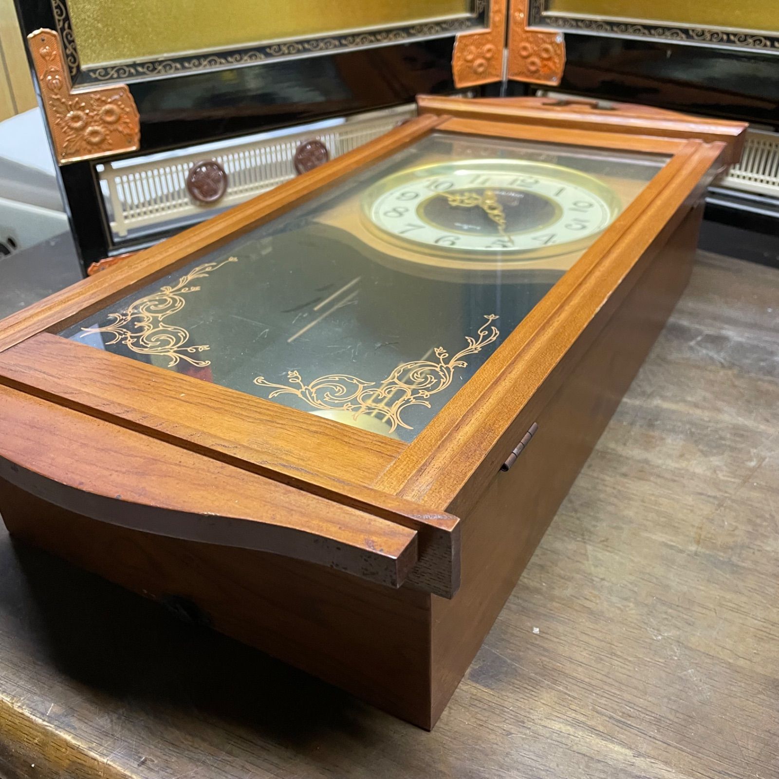 セイコー SEIKO PQ810B 振り子時計 柱時計 掛け時計 アンティーク 昭和