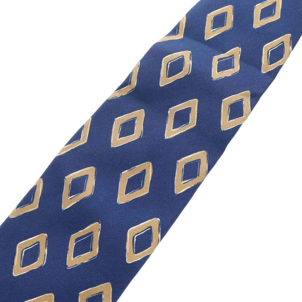 ホリデーアンドブラウン ネイビー シルク ネクタイ 波模様 ホリデーアンドブラウン ネイビー シルク ネクタイ 波模様 ホリデー