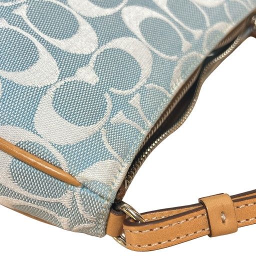 極美品 COACH 3005 アクセサリーポーチ ワンショルダー 水色 6094 COACH コーチ ショルダーバッグ ミニバッグ アクセサリー ポーチ