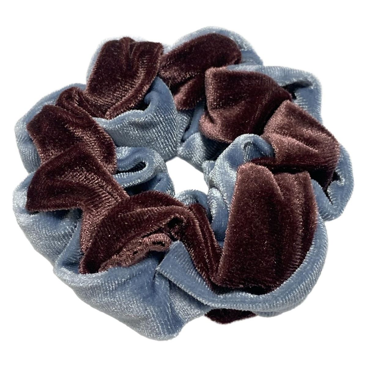 acca アッカ シュシュ - ライトブルー×ボルドー