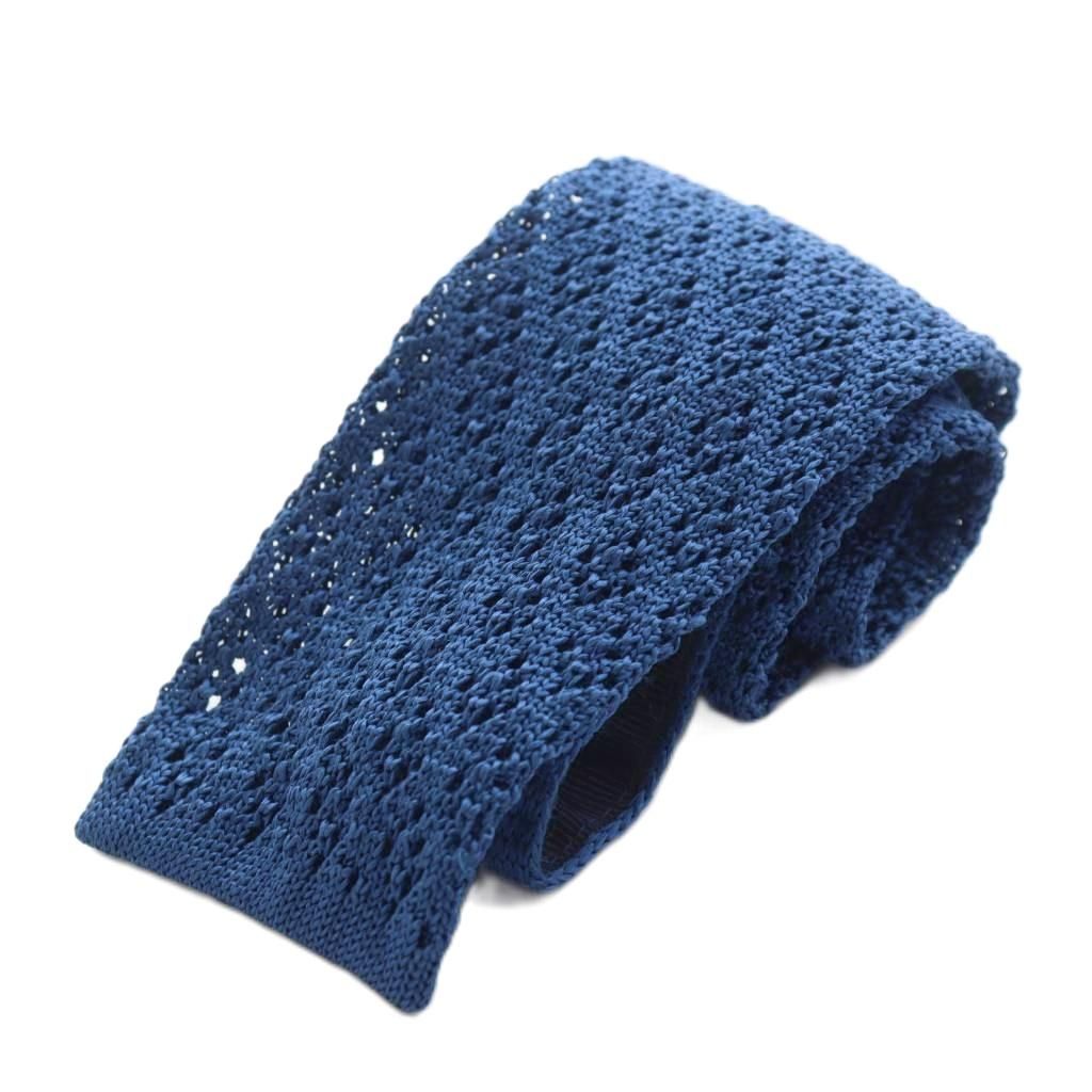 タイ ユア タイ TIE YOUR TIE ニットタイ ネクタイ シルク 絹 青