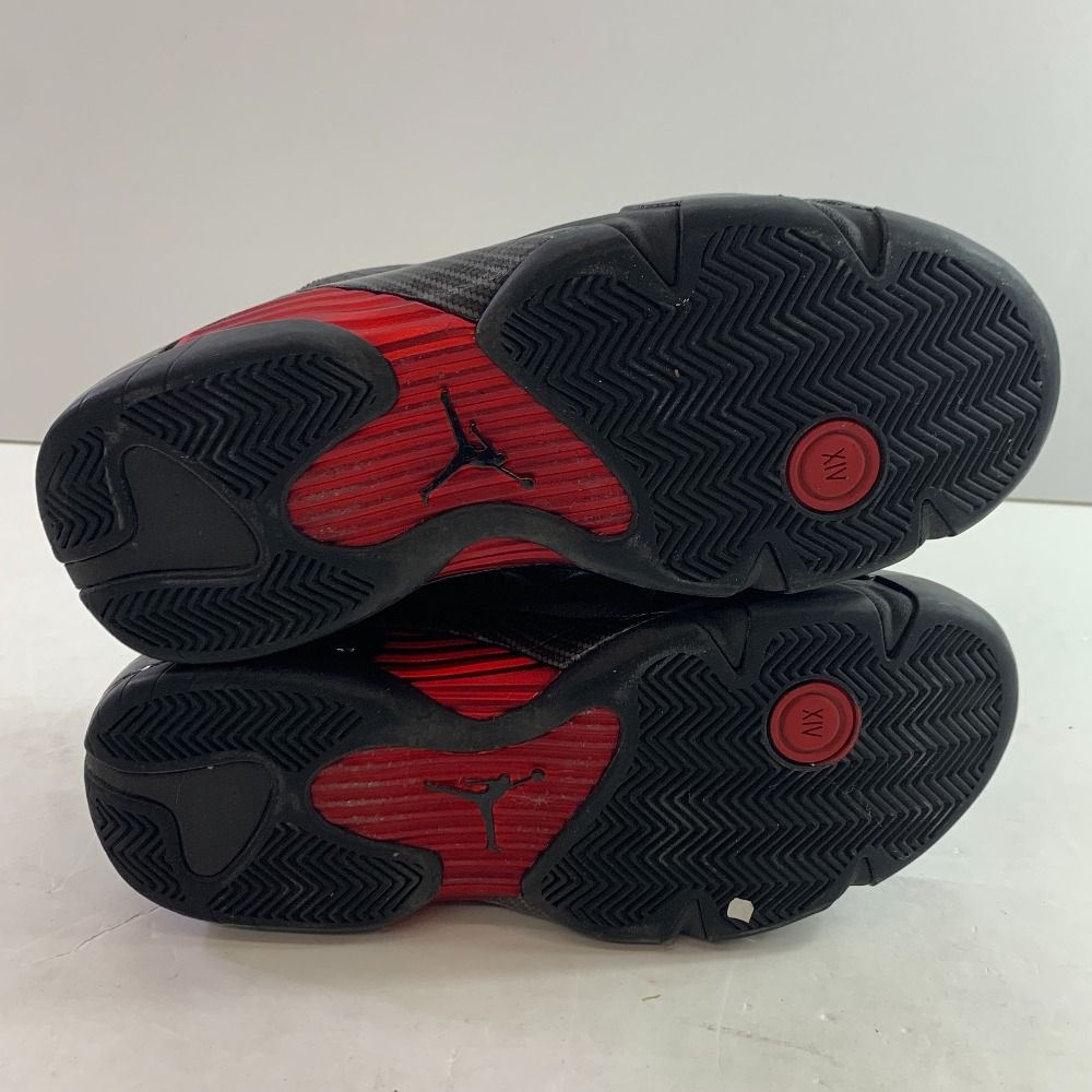 04w5428▽※【中古】NIKE AIR JORDAN 14 BLACK FERRARI BQ3685-001 