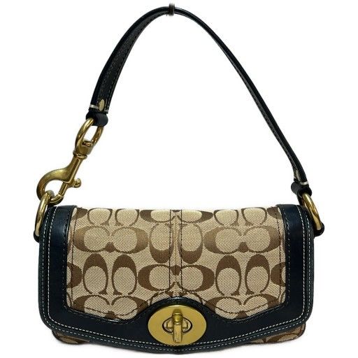 COACH コーチ ショルダーバッグ ターンロック レガシー シグネチャー 