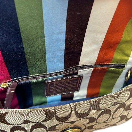 COACH コーチ ショルダーバッグ ターンロック レガシー シグネチャー