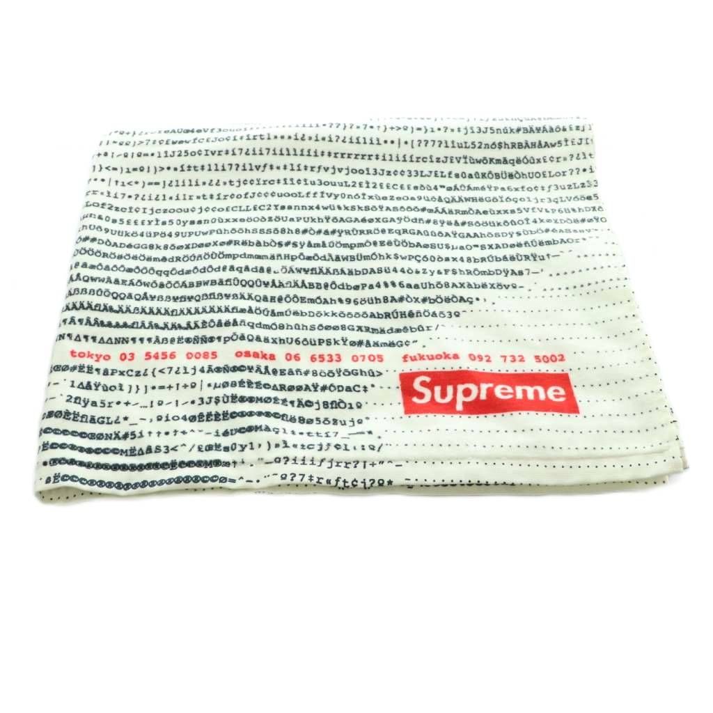 シュプリーム SUPREME DIGI BEACH TOWEL ビーチタオル 総柄 ホワイト