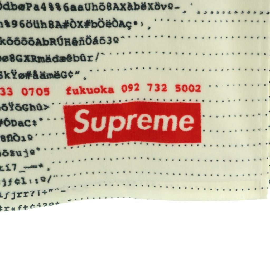 シュプリーム SUPREME DIGI BEACH TOWEL ビーチタオル 総柄 ホワイト