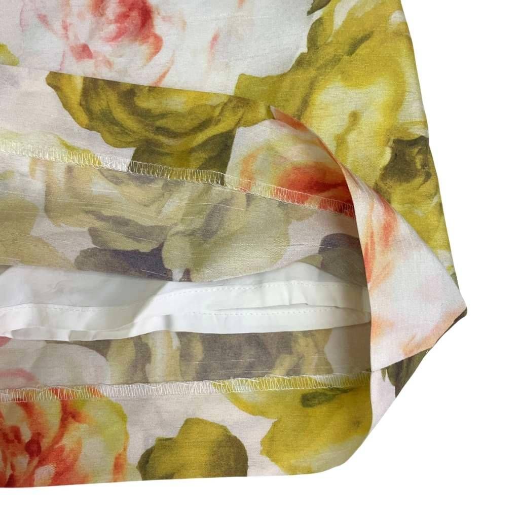 エムズグレイシー M'S GRACY 花柄 ノースリーブワンピース リボン ひざ