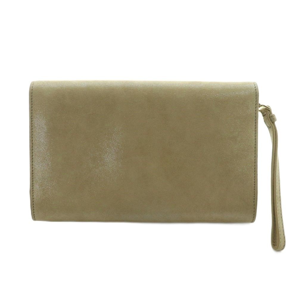 ジミーチュウ JIMMY CHOO クラッチバッグ グリッター ベージュ ゴールド MI OS OH