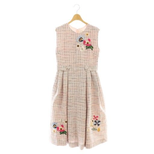 限定値下げ新品　Chesty ツイード刺繍ワンピース　ピンク1　限定 ツイード刺繍ワンピース |【公式】Chestyオンラインショップ