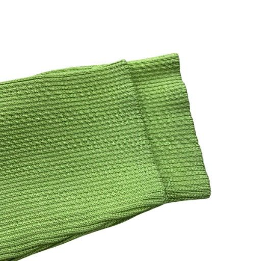 ルネ Rene クルーネック リブ カーディガン ニット 長袖 36 グリーン