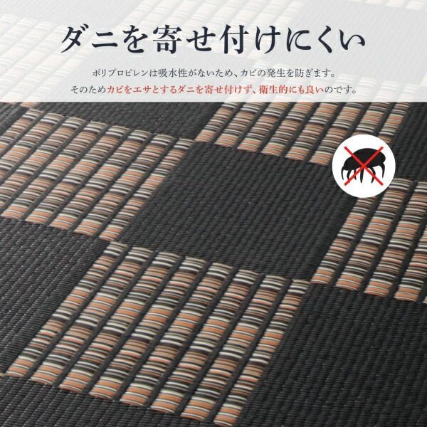  洗える ラグ カーペット 日本製 PP ポリプロピレン アトピー ダイニング ダイニングラグ キャンプ アウトドア 和モダン 洗える い草風 ラグ  本間2畳(191&times;191cm)