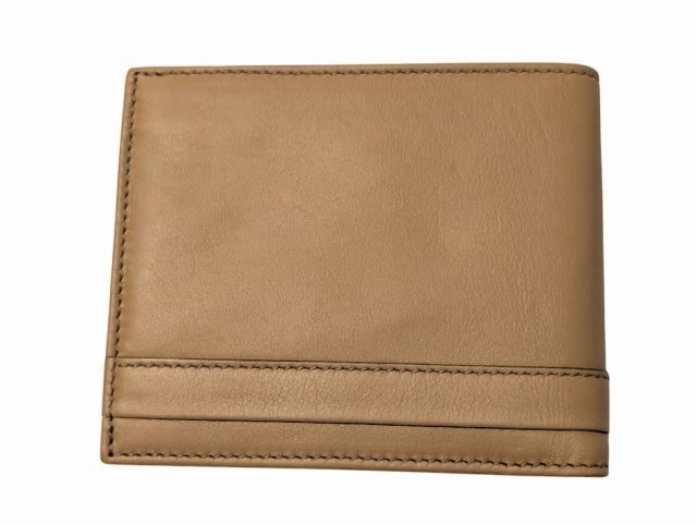 フェラガモ 財布 札入れ 二つ折り ベージュ ブラウン ロゴ 薄茶 Salvatore Ferragamo メンズ 札入