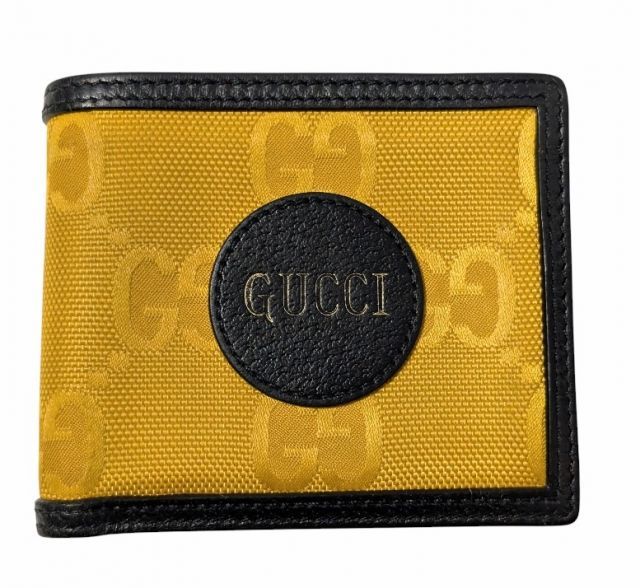 グッチ 二つ折り財布 オフ ザ グリッド GG GG柄 コインウォレット 財布 イエロー ブラック メンズ 625574 GUCCI OF THE GRID 黒 ナイロンジャケット ベーシックカラー