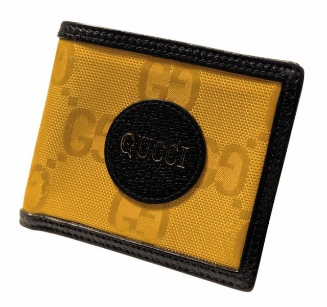 美品 グッチ 二つ折り財布 オフ ザ グリッド GG GG柄 コインウォレット