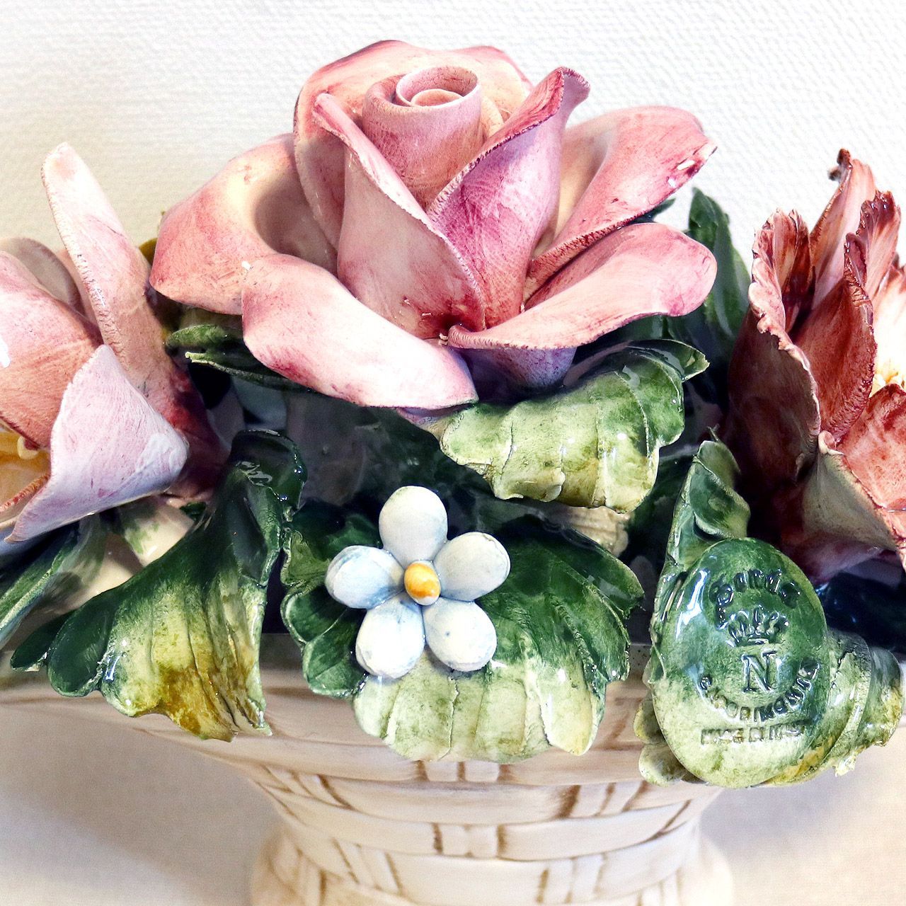 イタリア製 陶花 バスケット型 - メルカリ